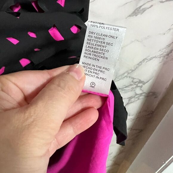 FOCUS by Shani - Laser Cut Dress With Flounce Size 10 - Picture 6 of 10